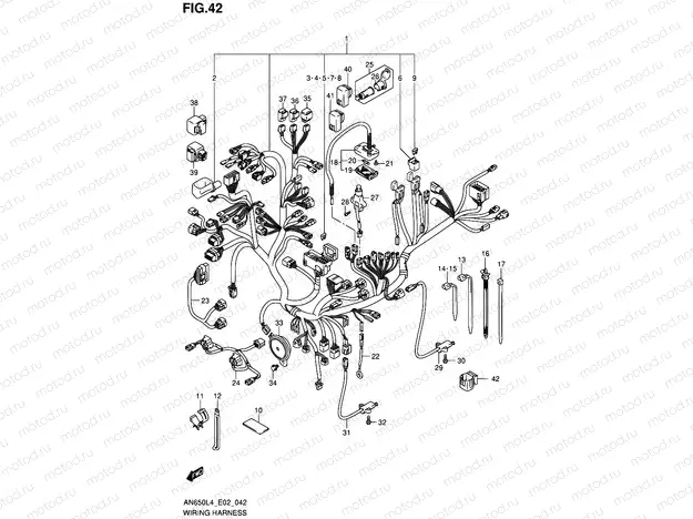 42 - WIRING HARNESS (AN650L4 E02)