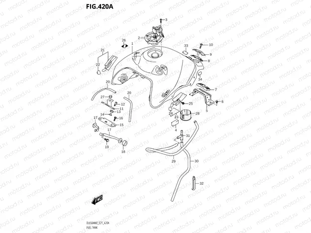 420A - FUEL TANK (DL650AM2 E21)