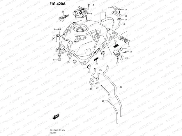 420A - FUEL TANK (GSX-S125A)