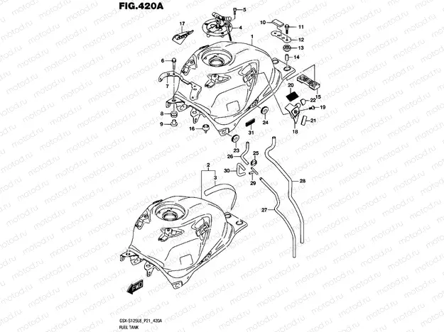 420A - FUEL TANK (GSX-S125MLL8 P21)
