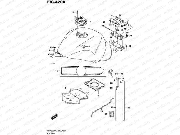 420A - FUEL TANK (GSX1300RAL7 E02)
