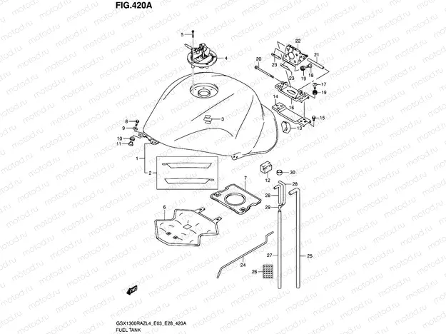 420A - FUEL TANK (GSX1300RAZL4 E03)