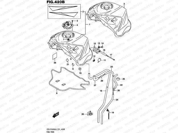 420B - FUEL TANK (GSX-R1000AL6 E21)