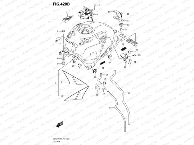420B - FUEL TANK (GSX-S125XA)