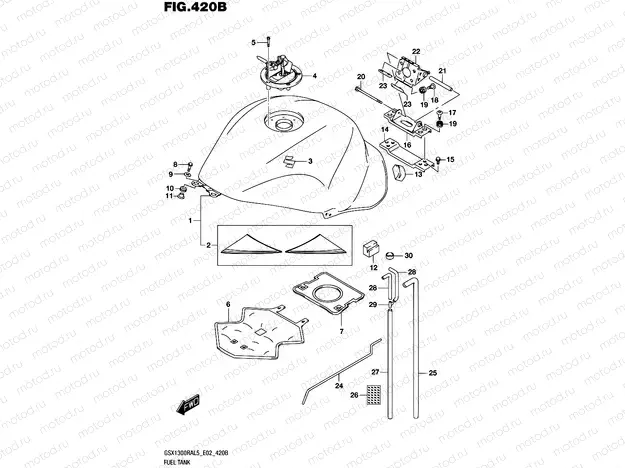 420B - FUEL TANK (GSX1300RAL5 E19)