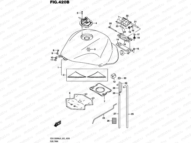 420B - FUEL TANK (GSX1300RAL6 E19)