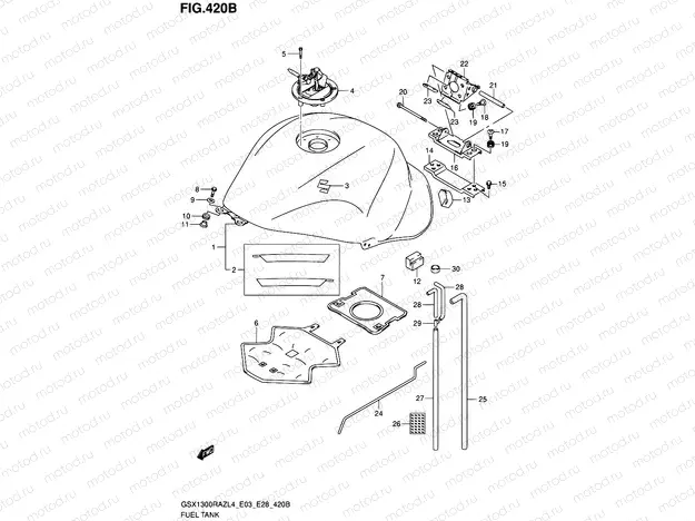 420B - FUEL TANK (GSX1300RAZL4 E28)