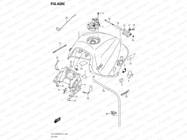 420C - FUEL TANK (GSX-S1000FA,GSX-S1000FAUF)