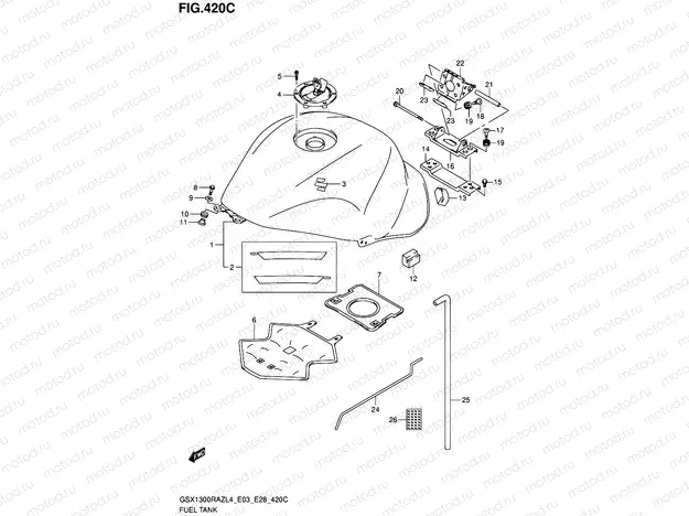 420C - FUEL TANK (GSX1300RAZL4 E33)