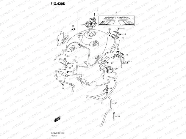 420D - FUEL TANK (DL650XA,DL650XAUE)