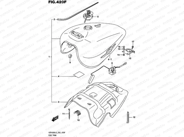 420F - FUEL TANK (VZR1800BZUFL5 E19)