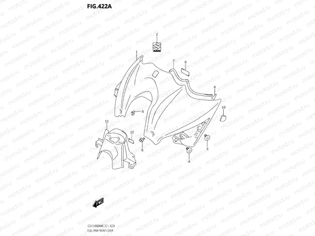 422A - FUEL TANK FRONT COVER