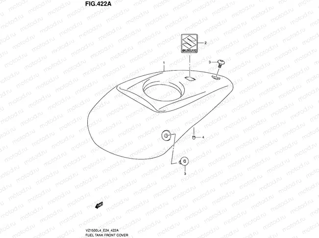 422A - FUEL TANK FRONT COVER