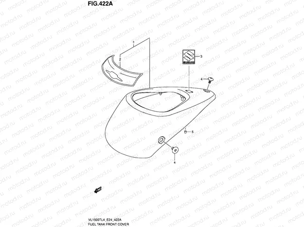 422A - FUEL TANK FRONT COVER