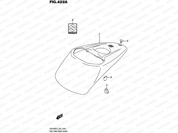 422A - FUEL TANK FRONT COVER (VZR1800L5 E02)
