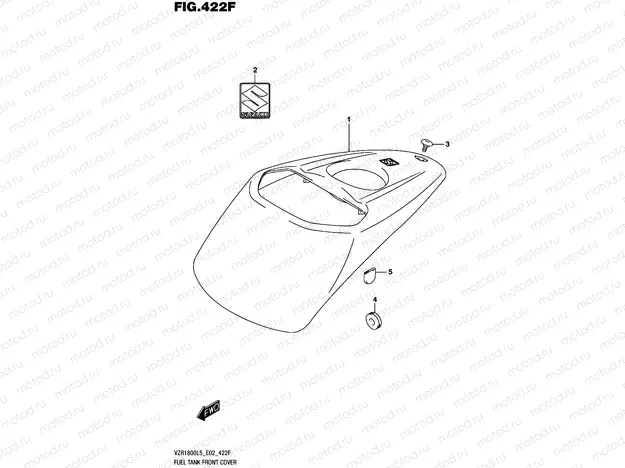 422F - FUEL TANK FRONT COVER (VZR1800BZUFL5 E19)
