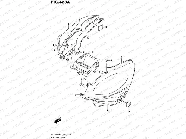 423A - FUEL TANK COVER