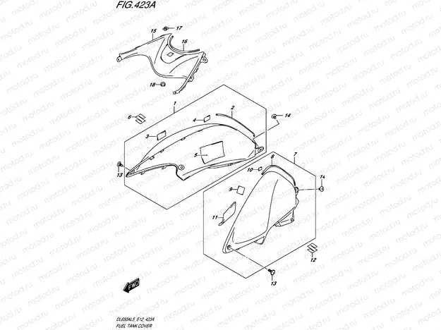 423A - FUEL TANK COVER