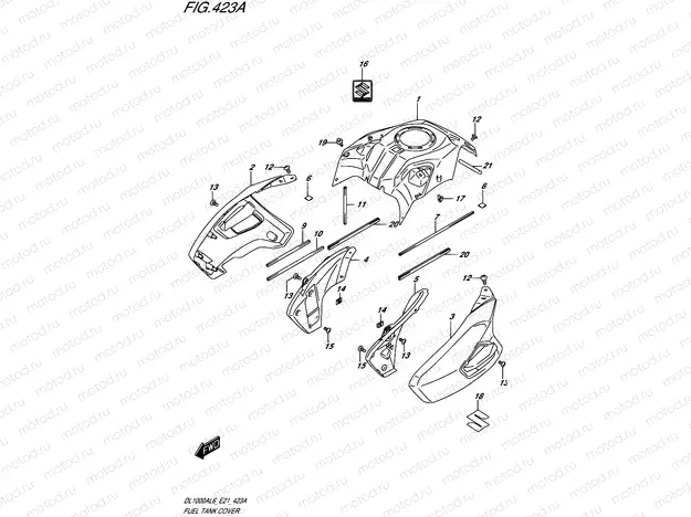 423A - FUEL TANK COVER