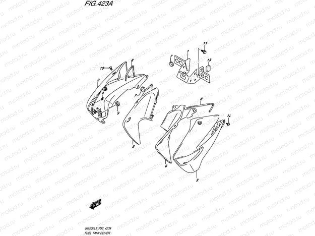 423A - FUEL TANK COVER (GW250L5 P95)