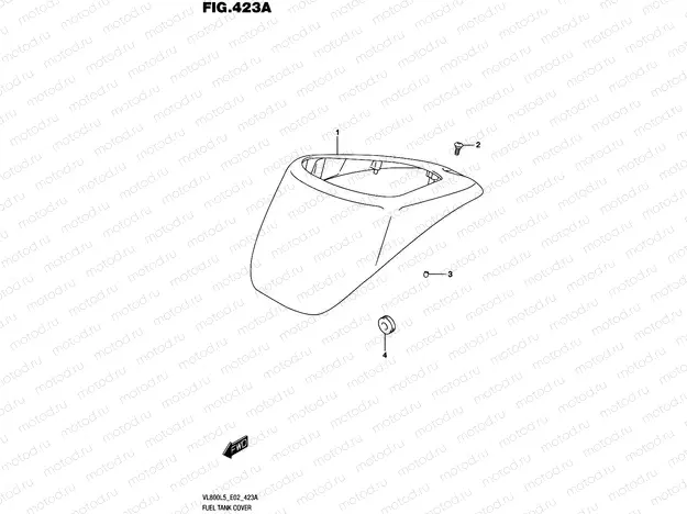 423A - FUEL TANK COVER (VL800L5 E02)