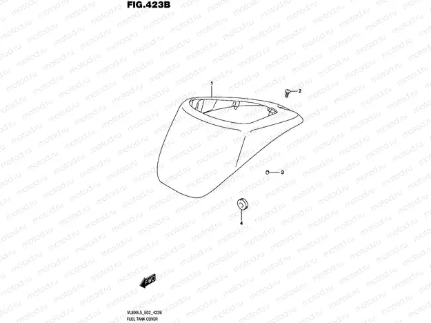 423B - FUEL TANK COVER (VL800L5 E19)