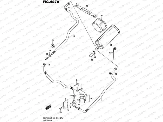 427A - EVAP SYSTEM (GSX-R1000L5 E33)