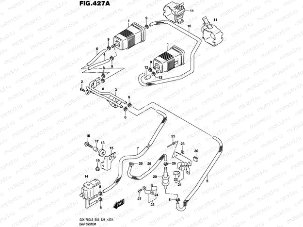 427A - EVAP SYSTEM (GSX-R750L5 E33)