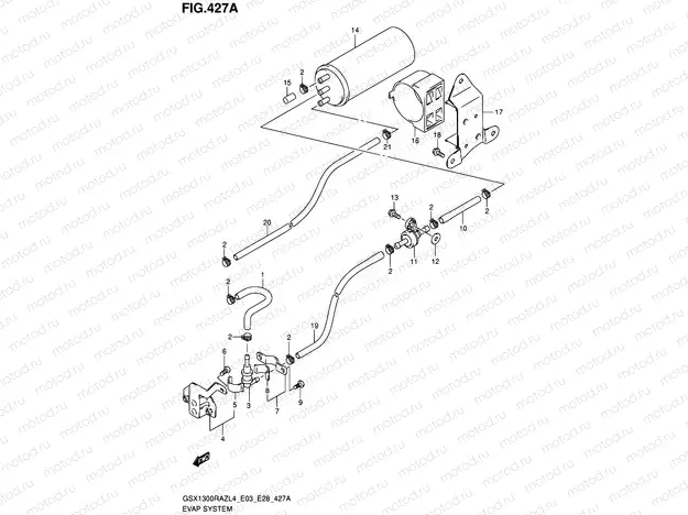 427A - EVAP SYSTEM (GSX1300RAZL4 E33)