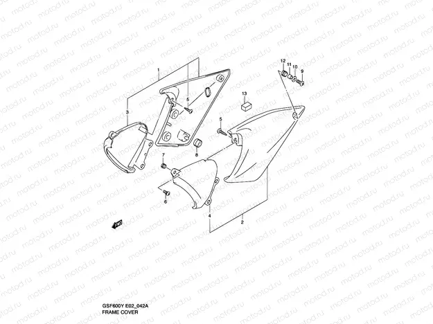 42A - FRAME COVER (MODEL K2/K3/K4)
