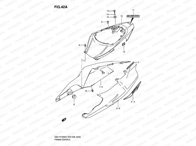 42A - FRAME COVER (MODEL K8)