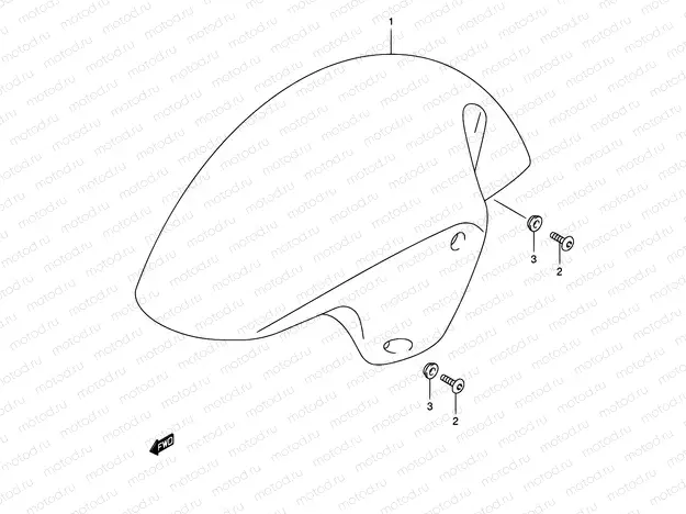 42A - FRONT FENDER (MODEL K5/K6)