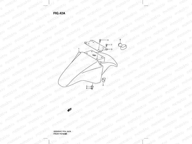 42A - FRONT FENDER (MODEL L0)