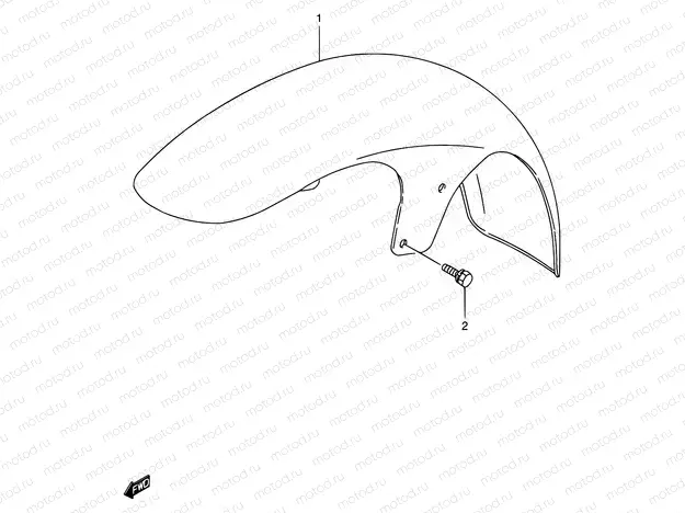 42A - FRONT FENDER (MODEL S/T/V)