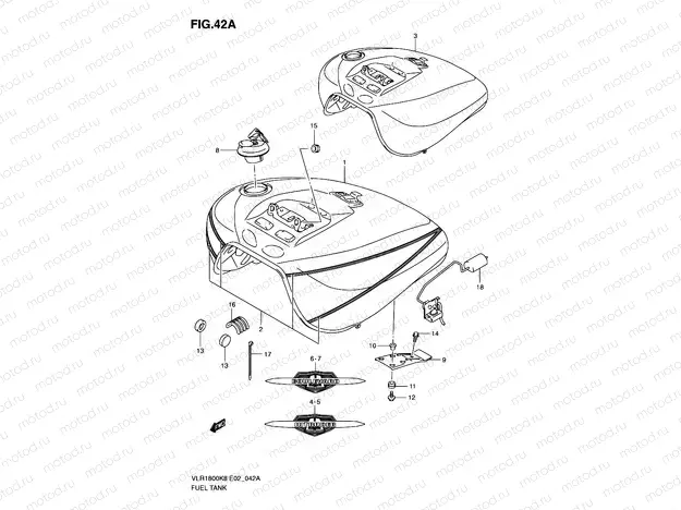 42A - FUEL TANK (VLR1800TK8/TK9)