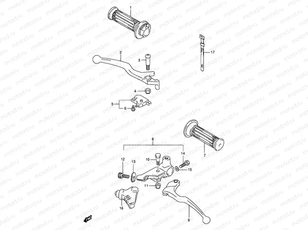 42A - HANDLE LEVER (MODEL Y/K1)