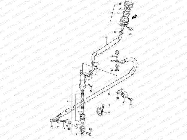 42A - REAR MASTER CYLINDER (MODEL L)