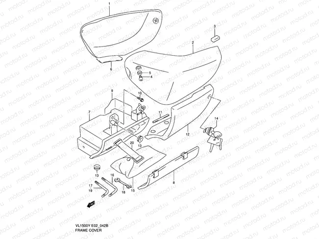 42B - FRAME COVER (MODEL K2/K3)
