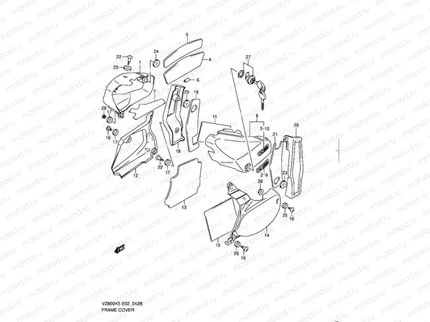 42B - FRAME COVER (MODEL K9)