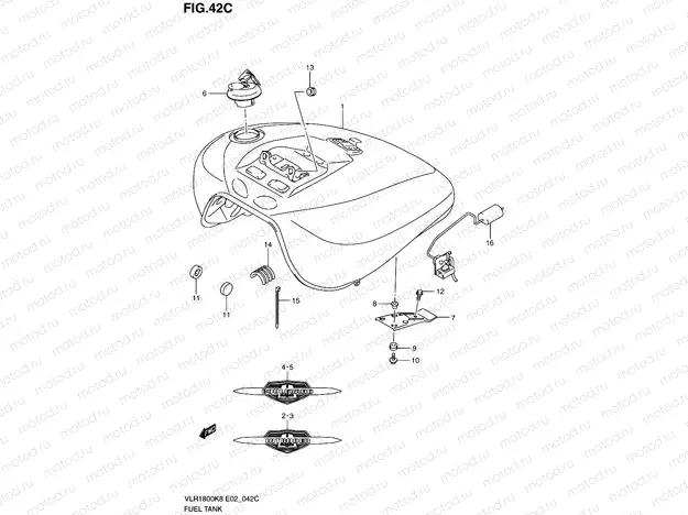 42C - FUEL TANK (VLR1800TL0)