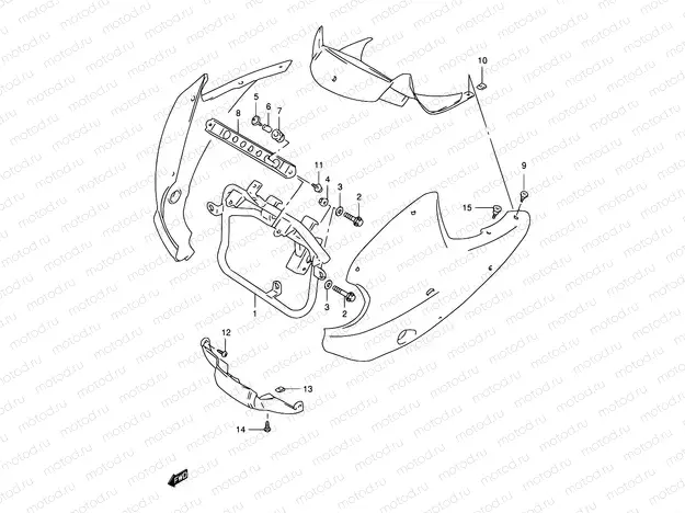 43 - COWLING INSTALLATION PARTS (MODEL V/W/X)