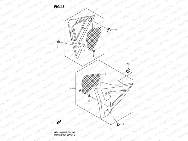 43 - FRAME BODY COVER