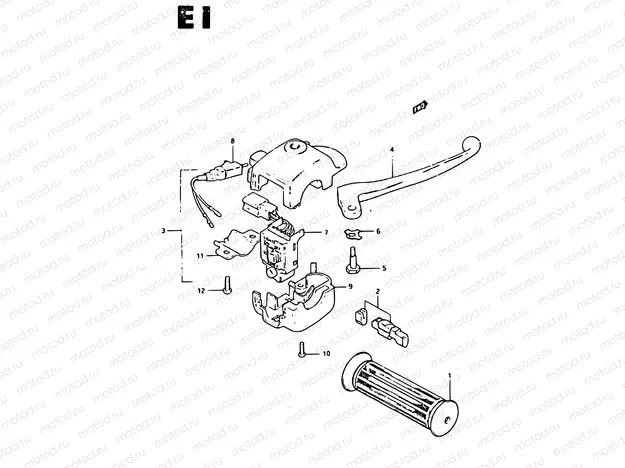 43 - FRONT BRAKE LEVER - SWITCH (CS50Z)