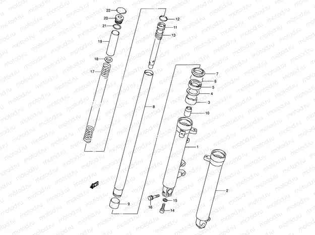 43 - FRONT DAMPER (MODEL K/L/M)