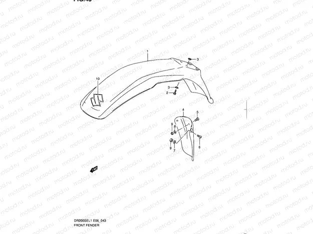 43 - FRONT FENDER