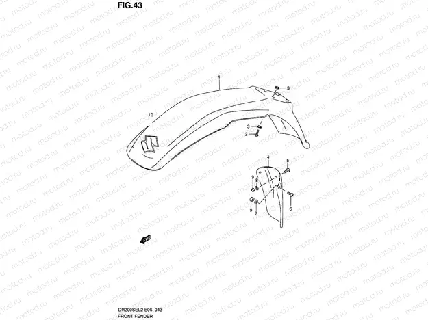 43 - FRONT FENDER