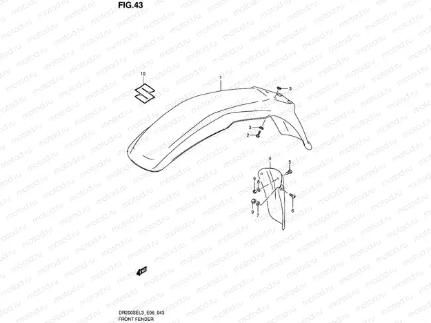 43 - FRONT FENDER