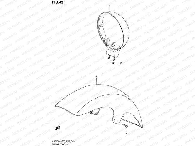 43 - FRONT FENDER