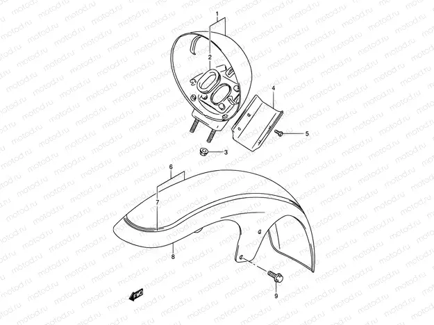 43 - FRONT FENDER