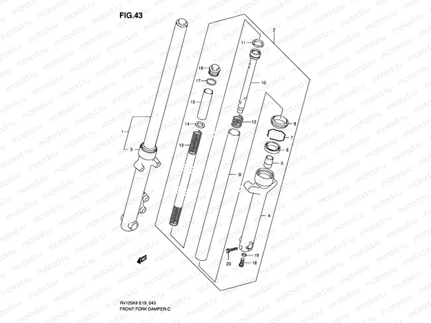 43 - FRONT FORK DAMPER